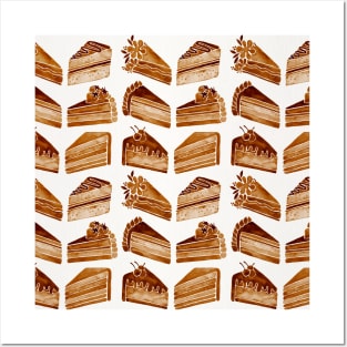 Brown Cake Slices Posters and Art